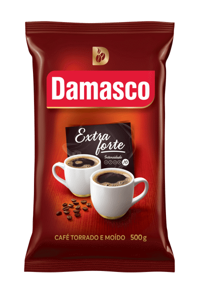 Pacote de produtos de Café Damasco Extraforte Almofada 500g