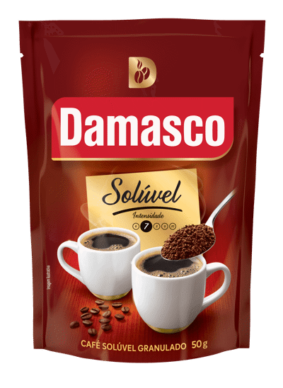 Pacote de produtos de Café Damasco Tradicional Solúvel Pouch 50g