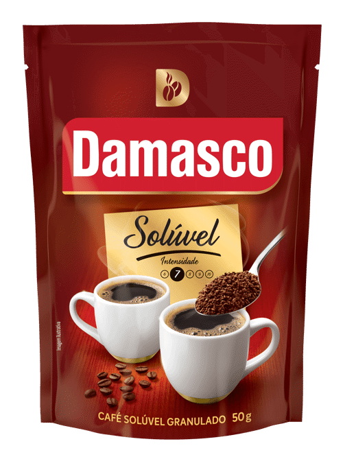 Pacote de produtos de Café Damasco Tradicional Solúvel Pouch 50g